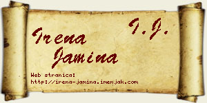 Irena Jamina vizit kartica